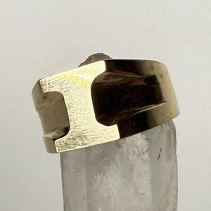Snash Jewelry Brass Initial / Letter Ring “I” – Size 7.5 – Handmade NYC